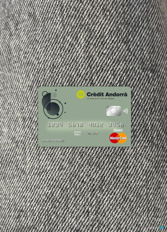 Download Andorra Credit Andorra bank master card photolook front Photoshop template